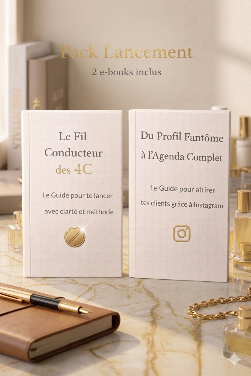 Pack Lancement – Les 2 e-books essentiels pour poser des bases solides et trouver tes clientes